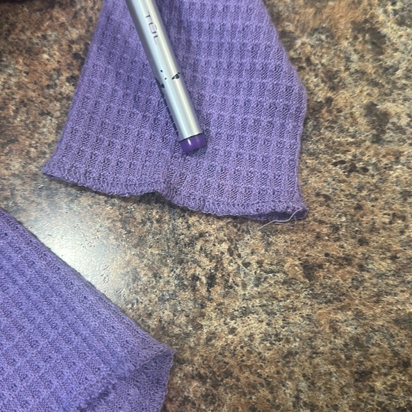 Zenana Snap Button Long Sleeve Henley Top Lavender Womens Size Small - Picture 13 of 13